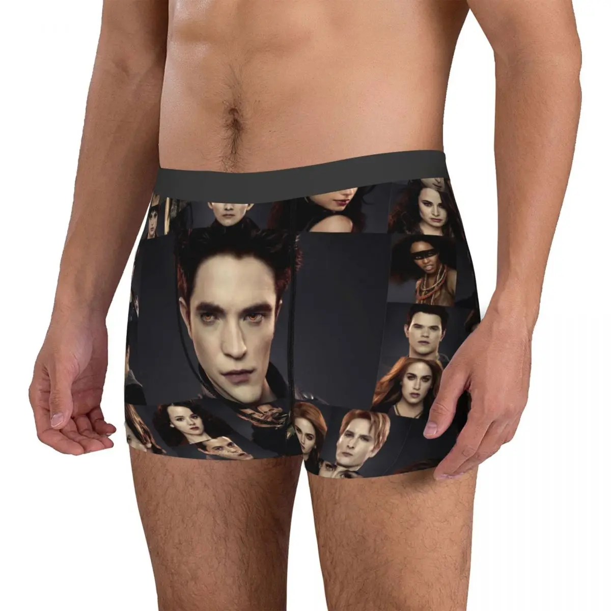 Man Edward Underwear The Twilight Saga Breaking Dawn Funny Boxer Shorts Panties Homme Soft Underpants Plus Size