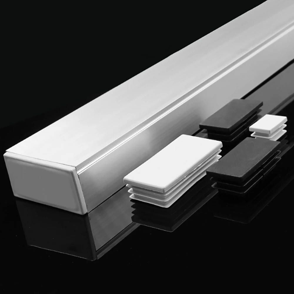 4-30Pcs 10MM-120MM Square Plastic White Punched End Cap Furniture Leg Tube Insertion Plug Table Chair Furniture Accessories