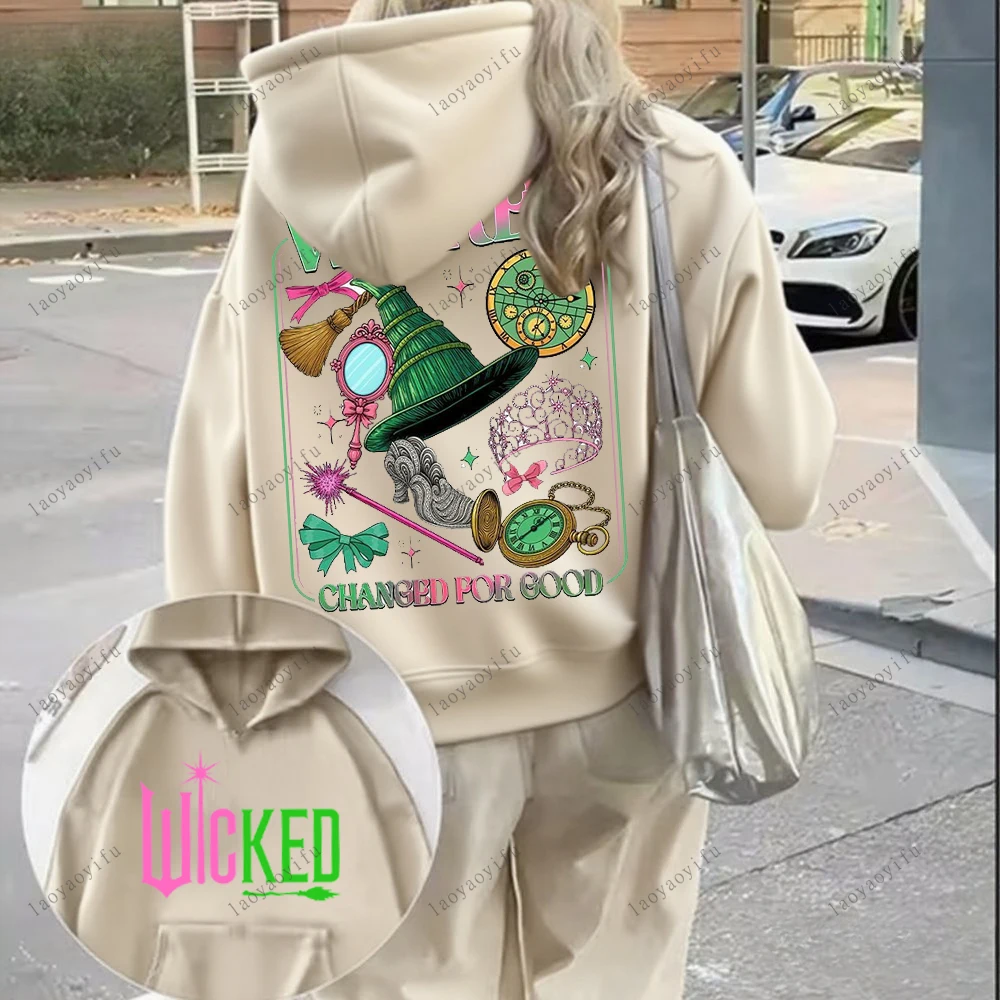 2025 الشريرة للطيعة هوديس الشريرة الفيلم الموسيقي مروحة هدية عيد الحب هودي موضة النساء الرجال الجمالية بلوفر شتوي الملابس #6