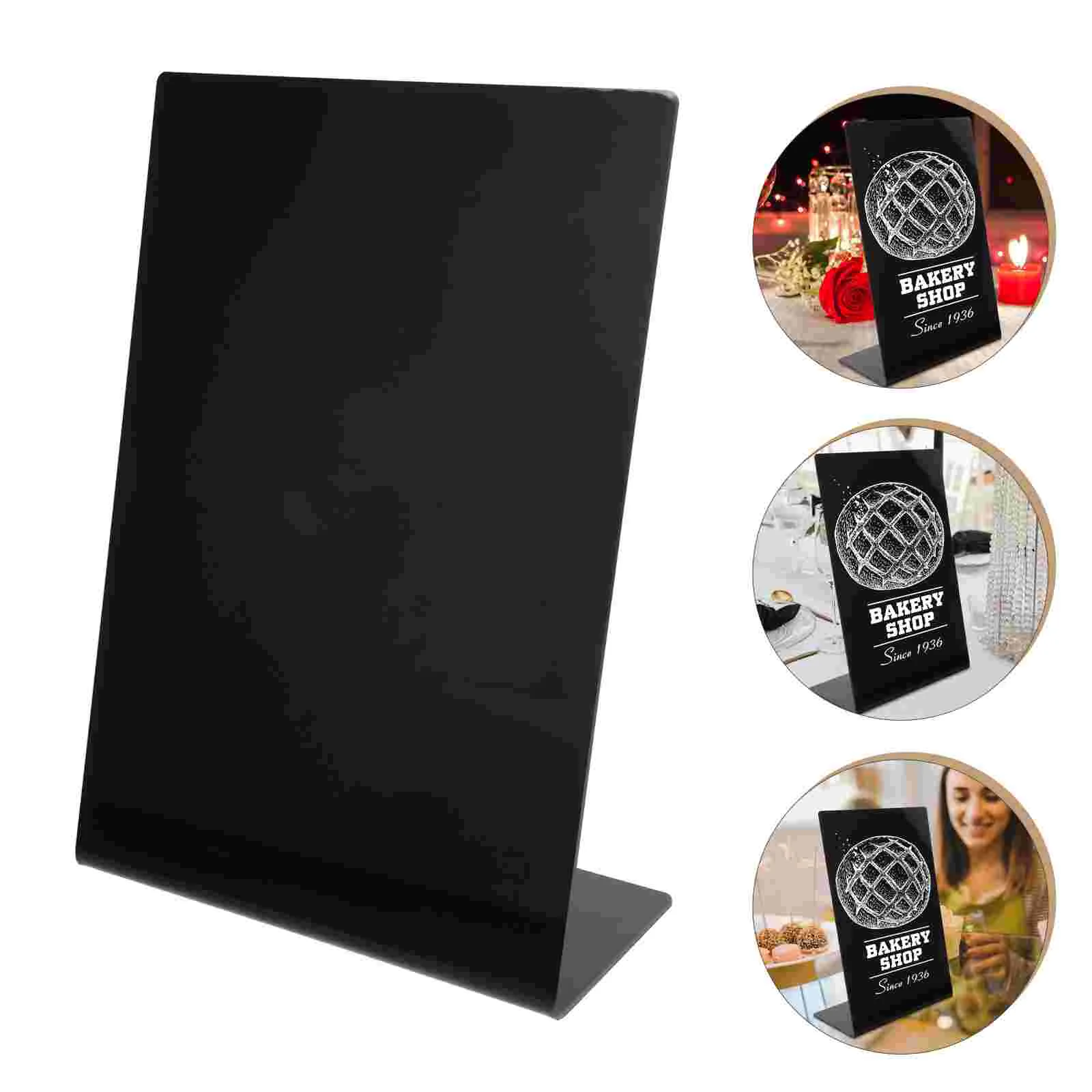 Hand Drawn Small Blackboard Message Chalk Sign Chalkboard Tags Erasable Whiteboard Acrylic Table Menu for Kitchen