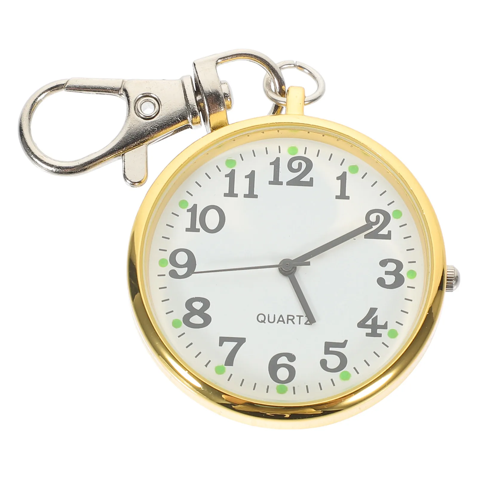 1Pcs Vintage Quartz Pocket Watch Keychain Alloy Nurse Fob Watch Pendant Retro Key Ring for Doctors Nurses Bag