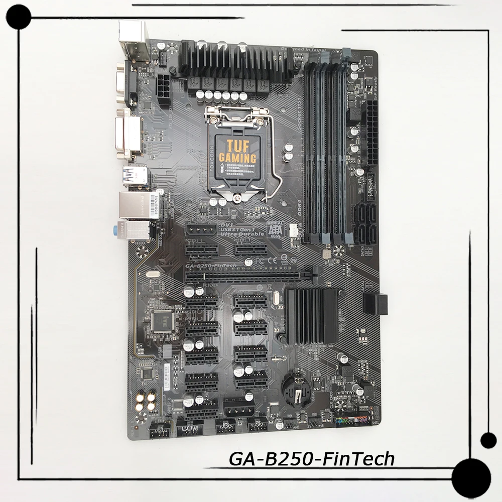 NEW For Gigabyte B250-FinTech 1151 6th/7th Gen Core DDR4 SATA 3.0 USB 3.1 128 GB Desktop Motherboard High Quality