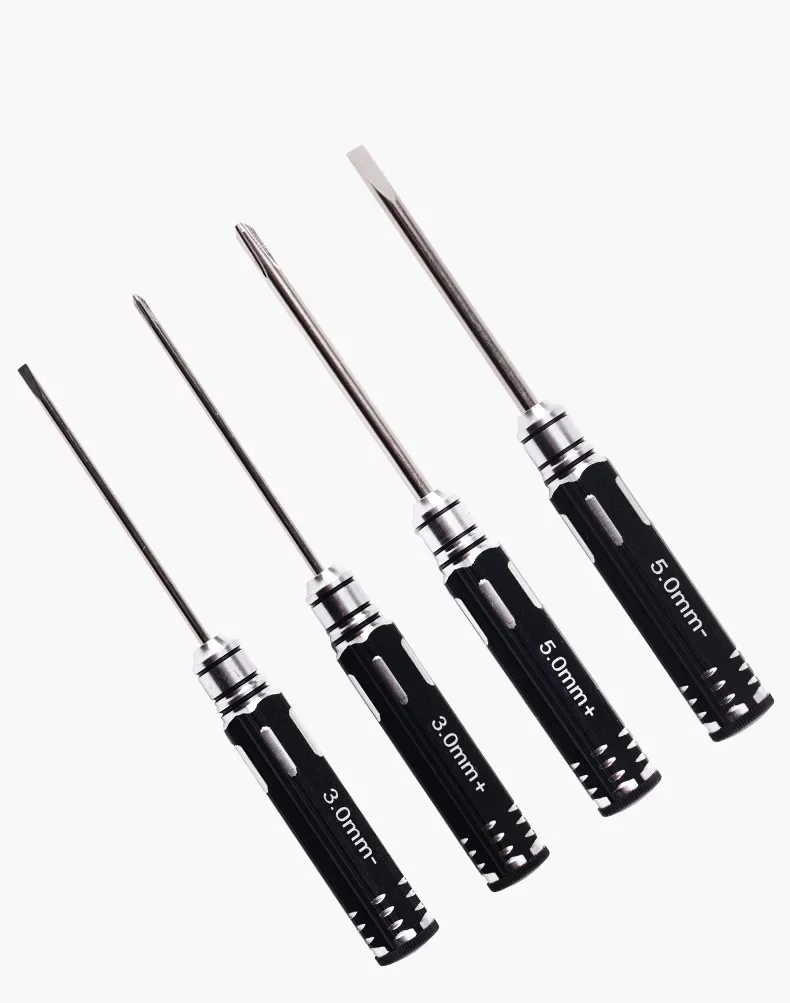 4 قطعة/المجموعة نموذج أداة مفك 3.0 مللي متر 5.0 مللي متر شقة الصليب الفولاذ المقاوم للصدأ تفكيك المسمار #2