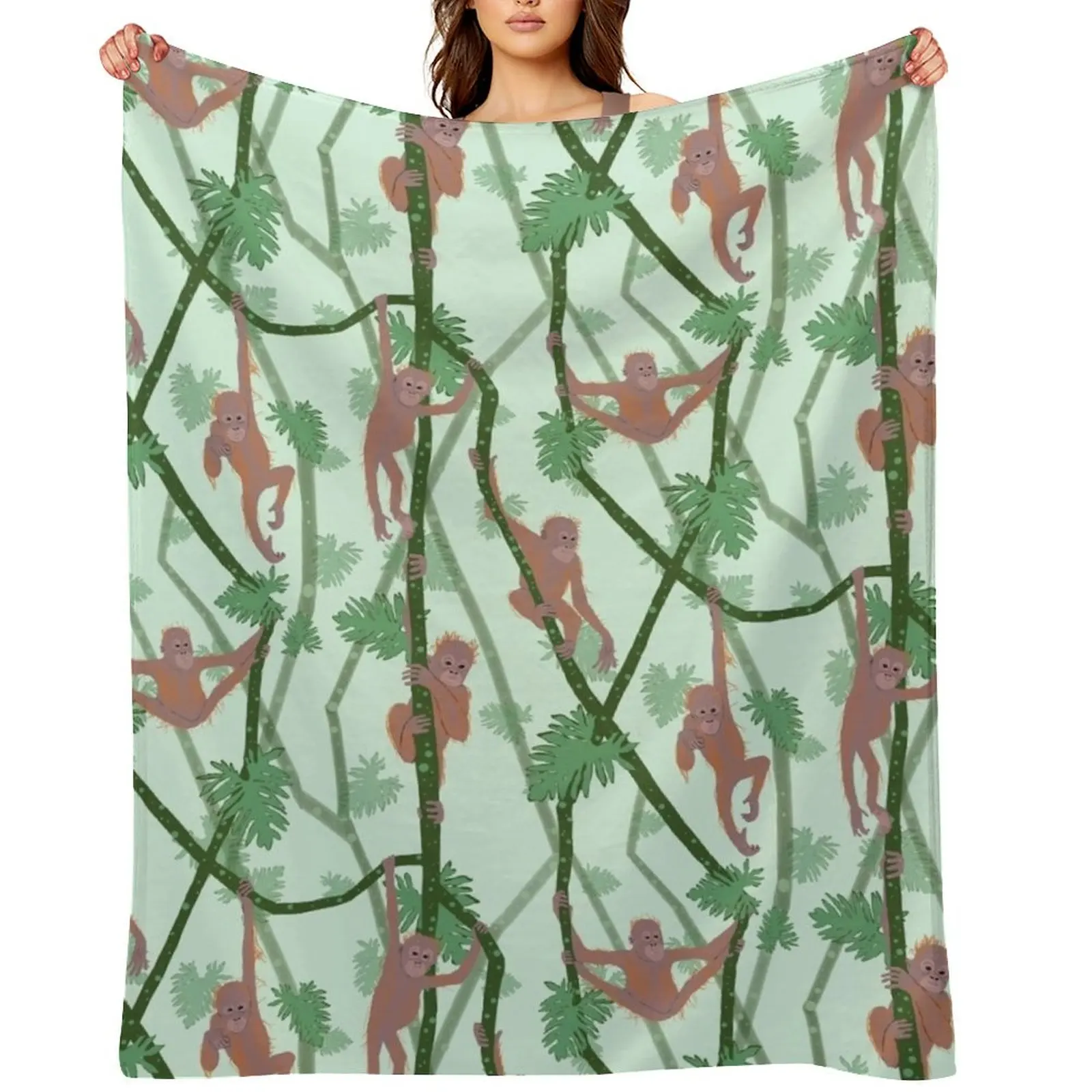 

Baby Orangutans Throw Blanket cosplay anime Thin Sofas Single Blankets