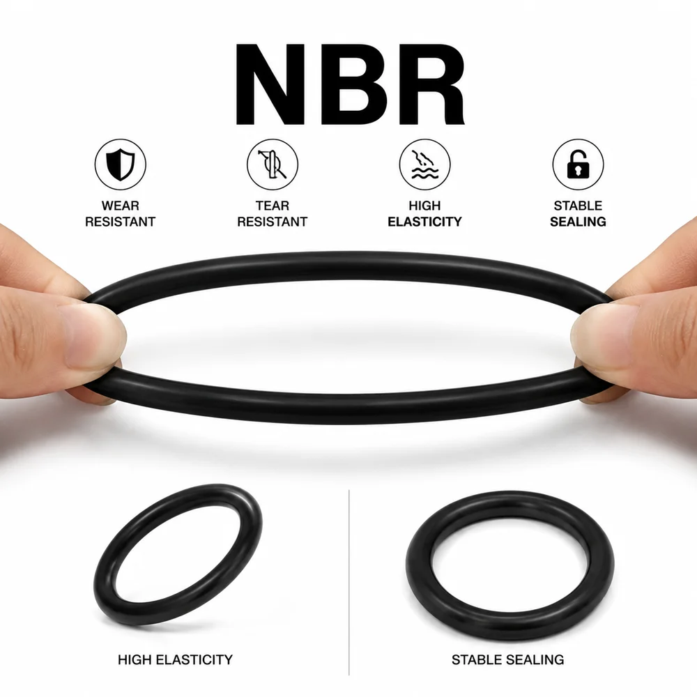 20Pcs Nitrile material O-Ring CS 2mm OD 5~50mm Anti aging/oil resistant/hydraulic system leak proof rubber ring