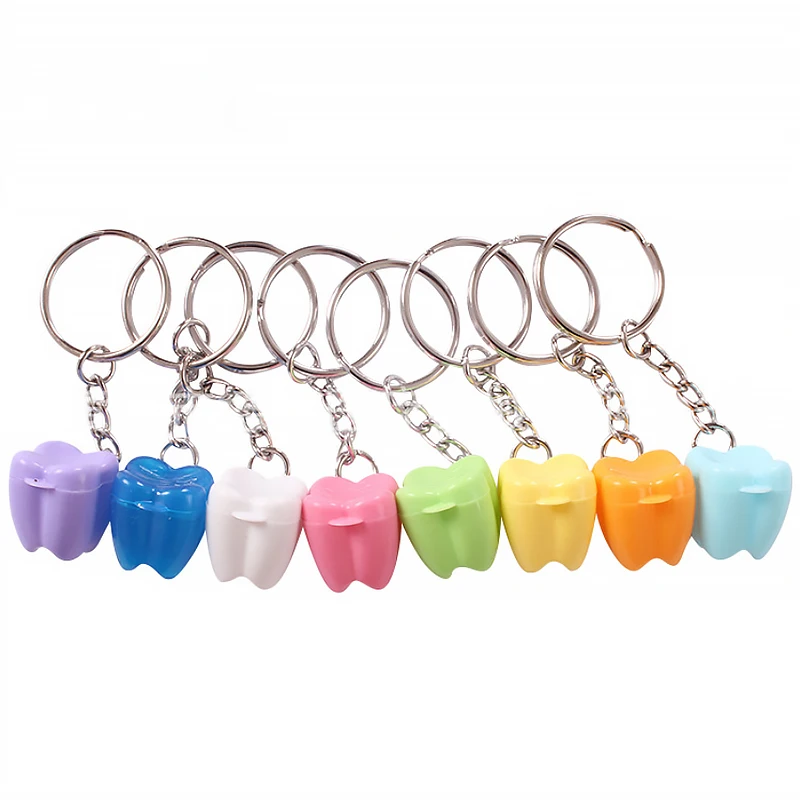 10/20pcs Chain Colorful Baby Kids Tooth Storage Box Plastic Mini Teeth Collecting Organizer Newborn Gift Souvenir Teeth Box