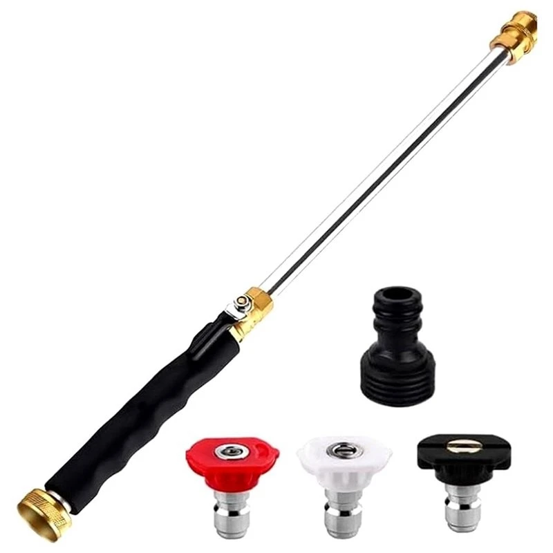 A96E-High Pressure Washer With 3 Nozzles,For Garden Hose- Power Washer Wand For Car Washing, Patio, Lawn, For Garden Outdoor