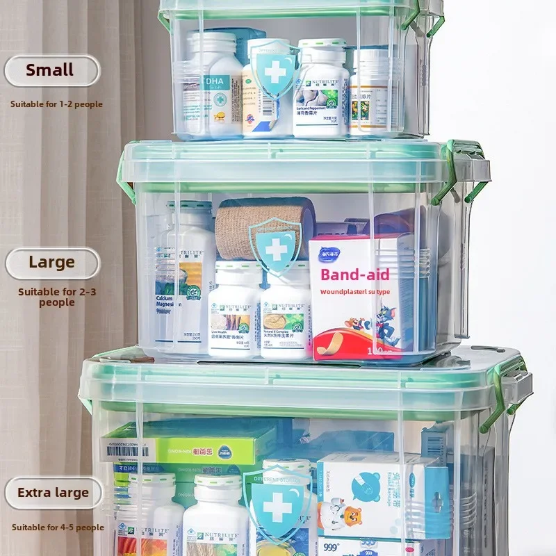 

Transparent household portable medical box is simple convenient, dustproof medical storage box, medical item sorting storage box