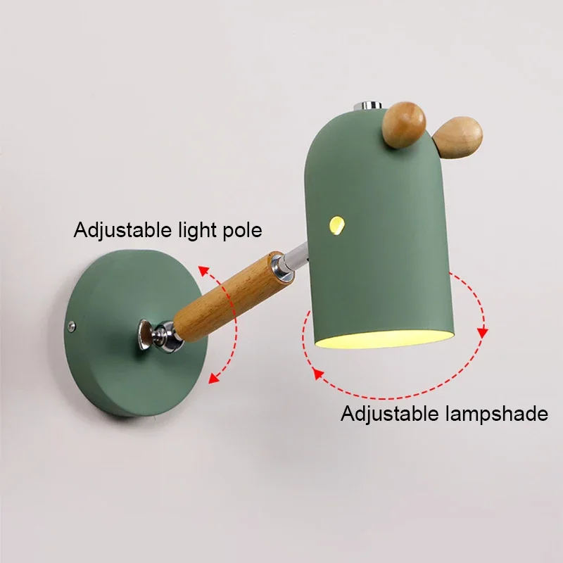 Imagem -06 - Estilo Nórdico Levou Luz de Parede E27 Cor Macaron Design Moderno Bom para Quarto Sala Cozinha Estudo