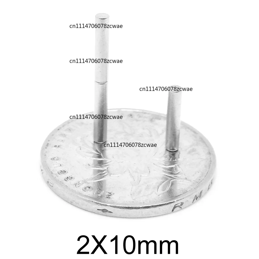 ZOCI-2x10mm Small Round Cylinder Strong Magnets Multi‑Purpose Spare Parts for Refrigerator Office Handcraft DIY Projects