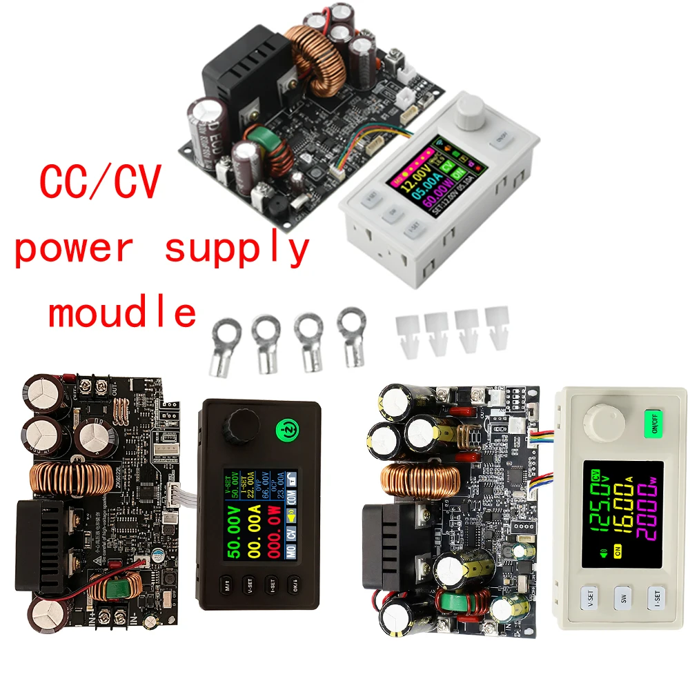 

22A/25A 1400W/1750W/2000W Регулируемый источник питания постоянного тока со стабилизированным напряжением с ЧПУ, базовая пластина, понижающий модуль CC CV