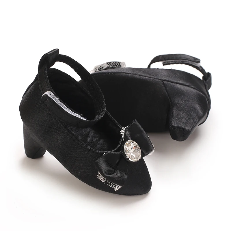 0-12 Monate Baby Mädchen Prinzessinnen-Schuhe mit Diamantschleife, Weiche Sohle, Erste Schritte Schuhe für Kleinkinder – Detail 30