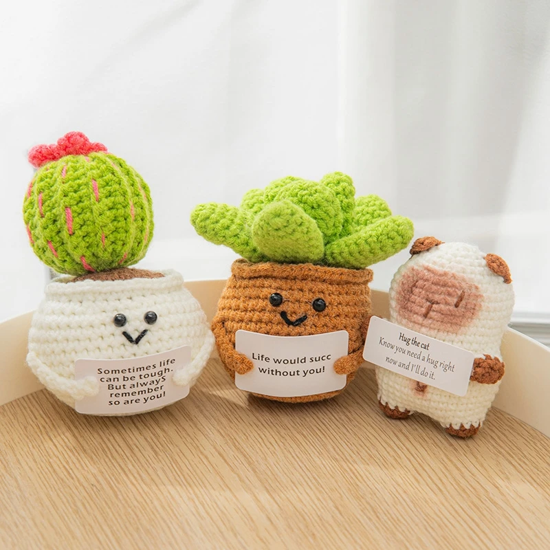 Crochet Flower Potted Decor 4