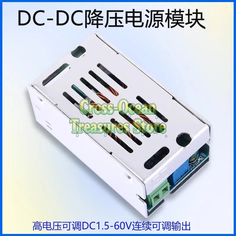 

Высоковольтный понижающий модуль 90V72V60V36V24V12V, выход 1,5-60 В, регулируемый понижающий модуль удлинителя 6A