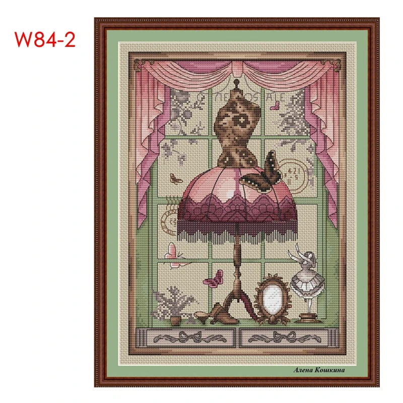 

The cross-stitch set from the purple sewing shop, available in 28ct, 18ct, 14ct and 11ct, is a hand-embroidered material package