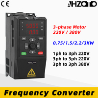 VFD 220V 380V 0.75KW 1.5KW 2.2KW 3.0KW Three-phase Motor Speed Controller Frequency Converter Variable Frequency Drive Inverter