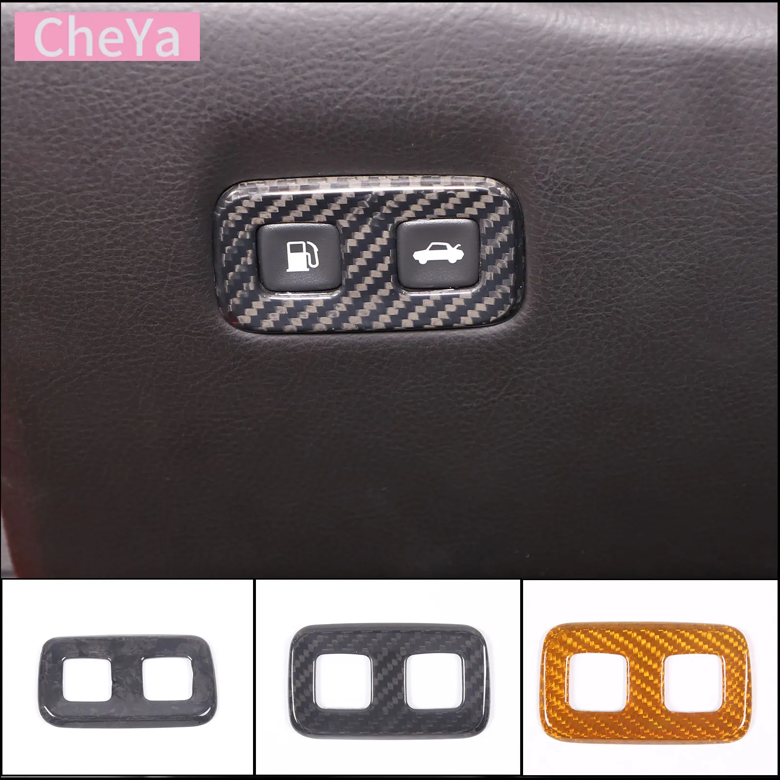 

Real Carbon Fiber Car Refueling Button Frame for Chevrolet Corvette C6 2005-2013 Car Trunk Button Box Interior Accessories