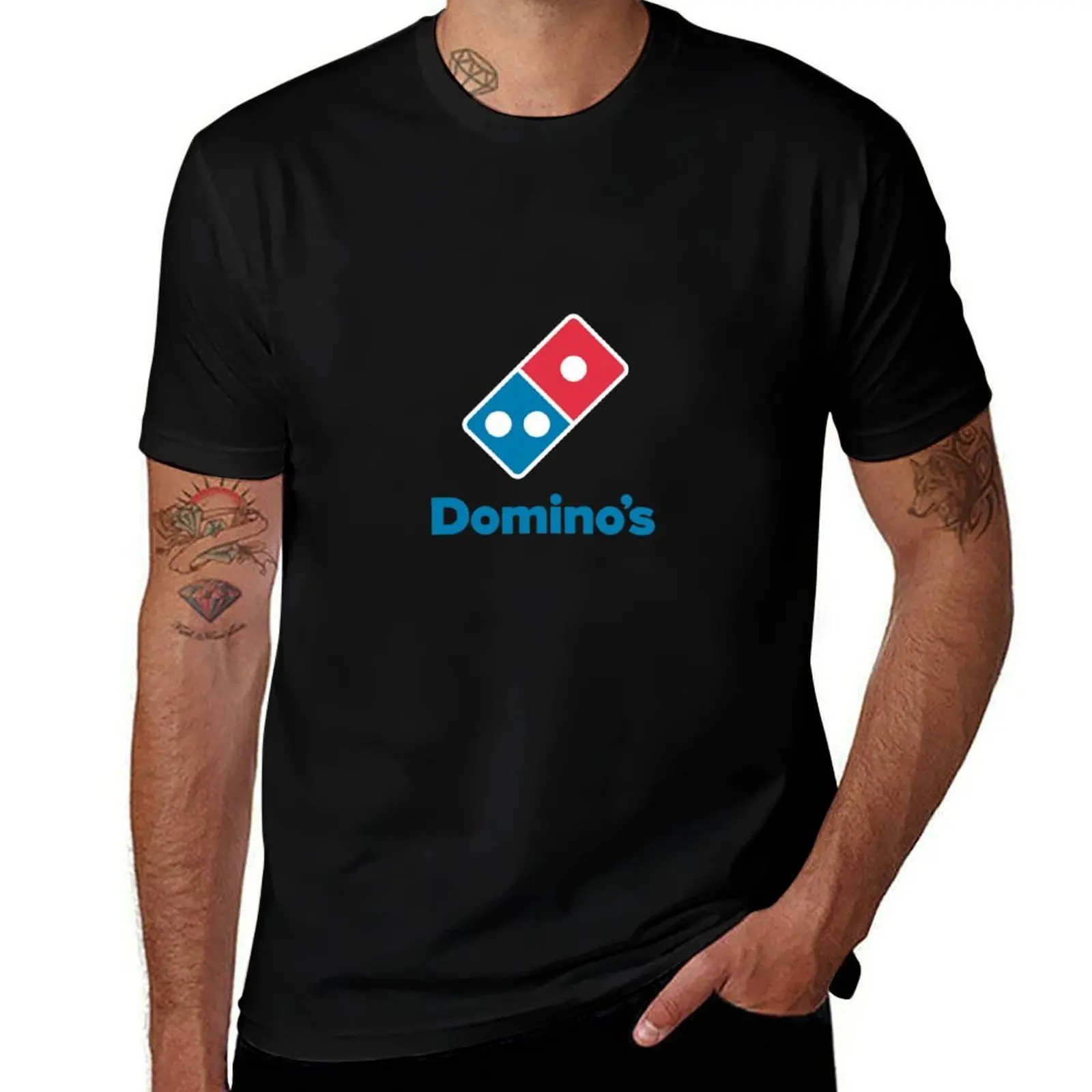 Dominos Pizza T-Shirt Functional Casual Short Sleeve Tee T-Shirt