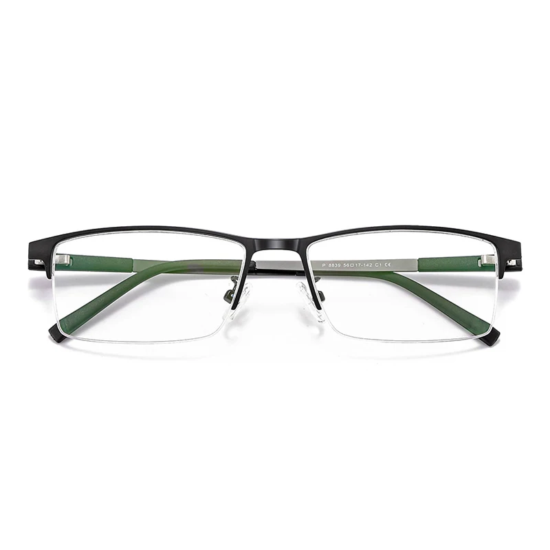 MOMOJA Fashion Half-Frame Large Size Ultra Light Alloy Eyewear Optical Prescription Glasses Frame Man Woman Spectacle 8839