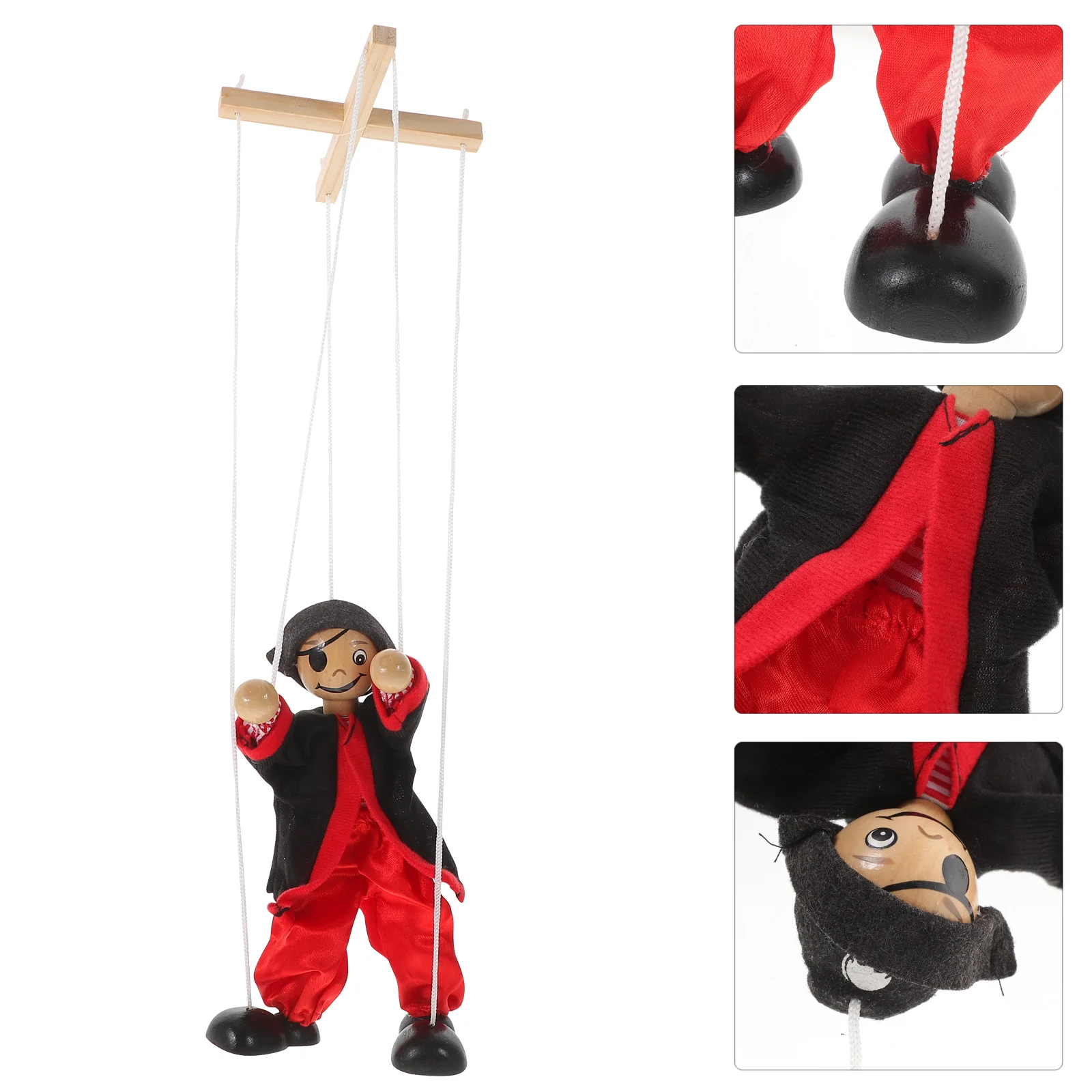 

Marionette Intellectual Toy Wooden Marionettes Puppet Interactive Puppets Cloth for Theaters Kids School