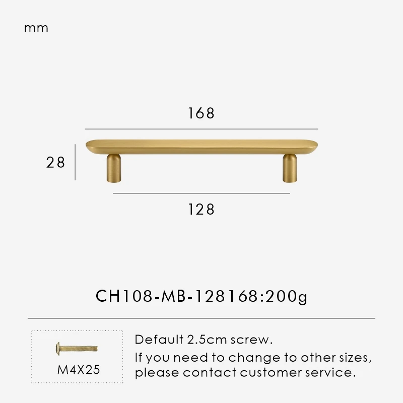 Nurlin massief messing effen minimalistisch Italiaans modern design kastladen T-bar handvat verlengde kledingkast kastdeur pull CH108