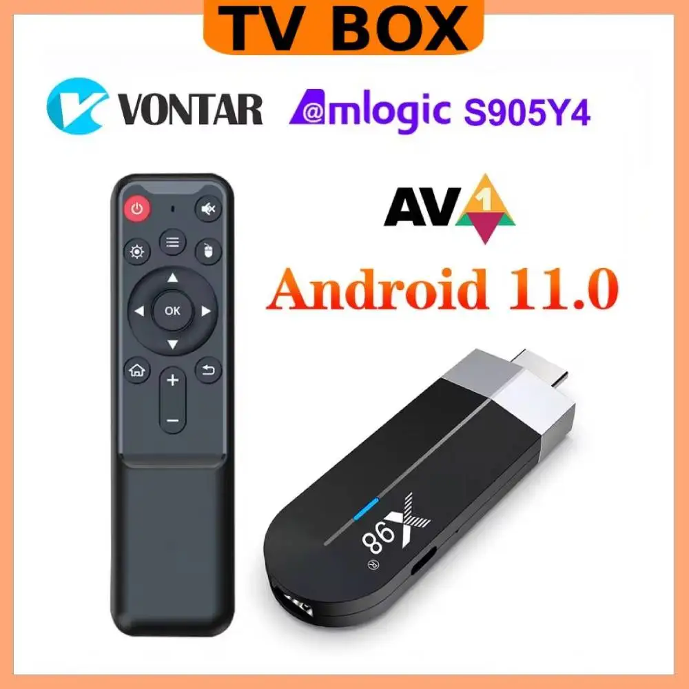 X98 S500 Amlogic S905Y4 TV Stick Android 11 TV Box AV1 Quad Core 4K Dual Wifi BT Android 11.0 Media Player Update From X96S