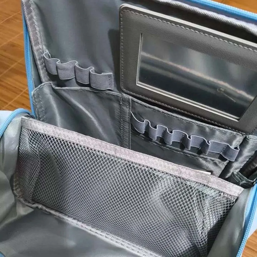 

Подставка из искусственной кожи, вертикальная косметичка с зеркалом, большая вместительная дорожная косметичка, трехмерная, износостойкая