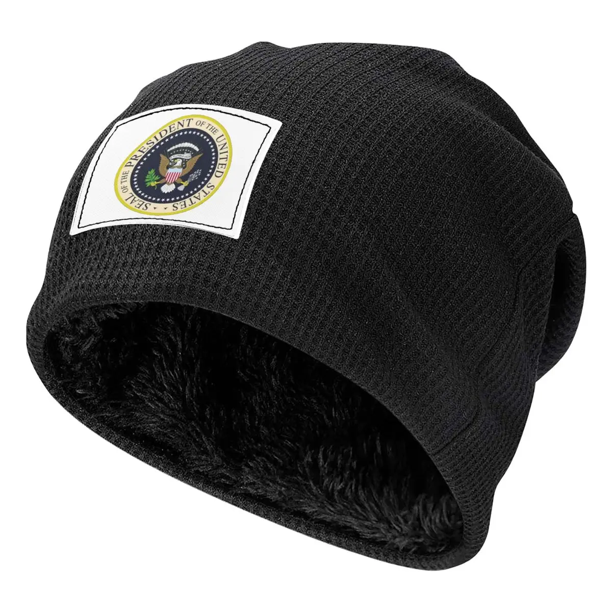 Seal Of The President Of The United States Beanies Caps Fleece-Lined Bonnet Hat Warm Hip Hop Autumn Winter Outdoor Skullies Hats