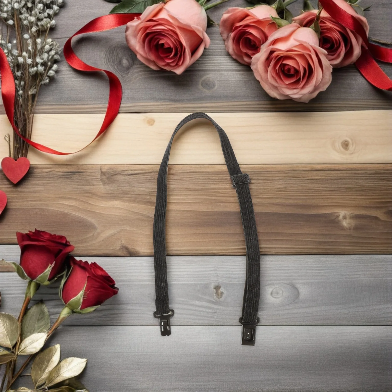 

40Pcs Black Elastic Bow Tie Straps Adjustable Pre-Tied Neck Strap for Men Women Weddings Events Bow Tie Fastener Retention