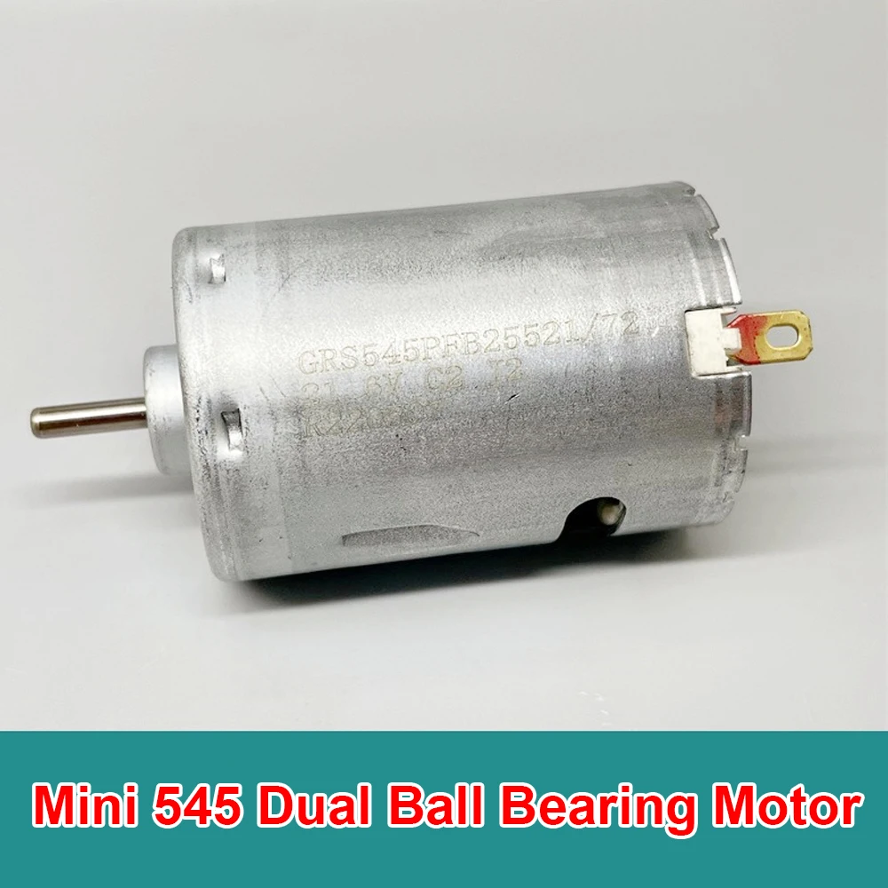 Mini 545 Motor DC 12V 18V 24V 37042RPM High Speed Dual Ball Bearing Motor with Built-in Heat Dissipation Blades Vacuum Cleaner