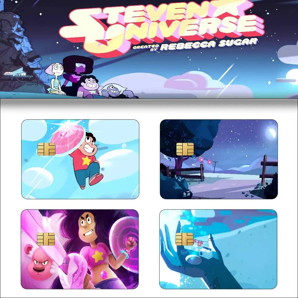 Anime Steven Universe Anime Cartoon 1 Set Of 4 Pcs Sticker Film Skin For Credit Card Debit Bank Bus Card