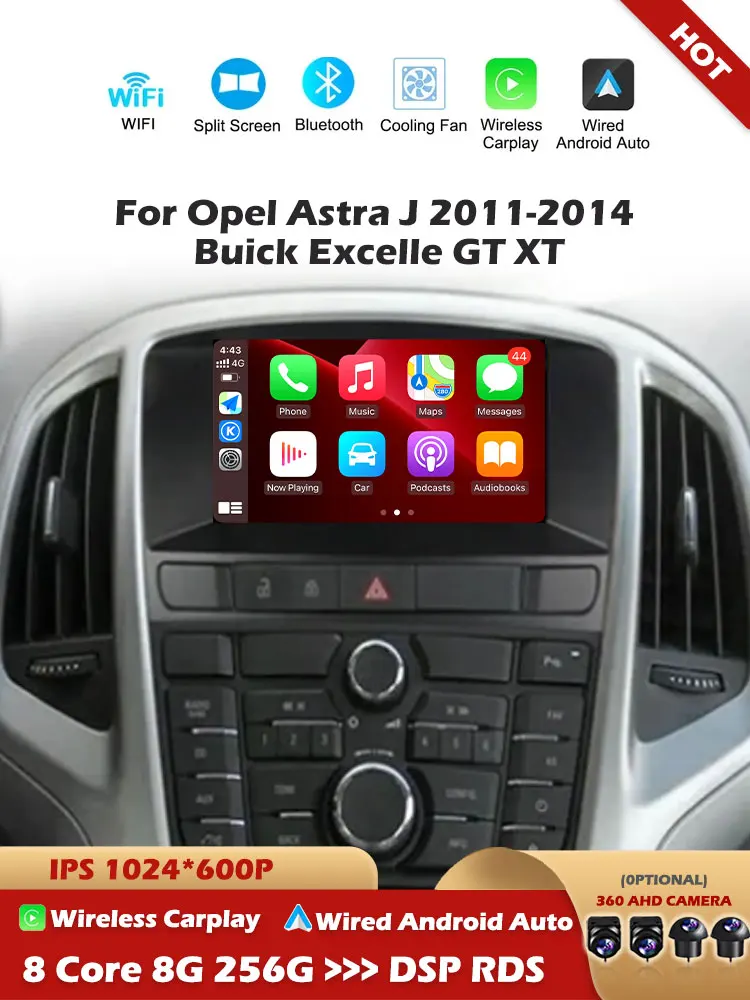Radio Carplay Voor Opel Astra J 2011-2014 Buick Excelle GT XT Auto Multimedia Speler Intelligent Systeem Android Auto navigatie - afbeelding 2