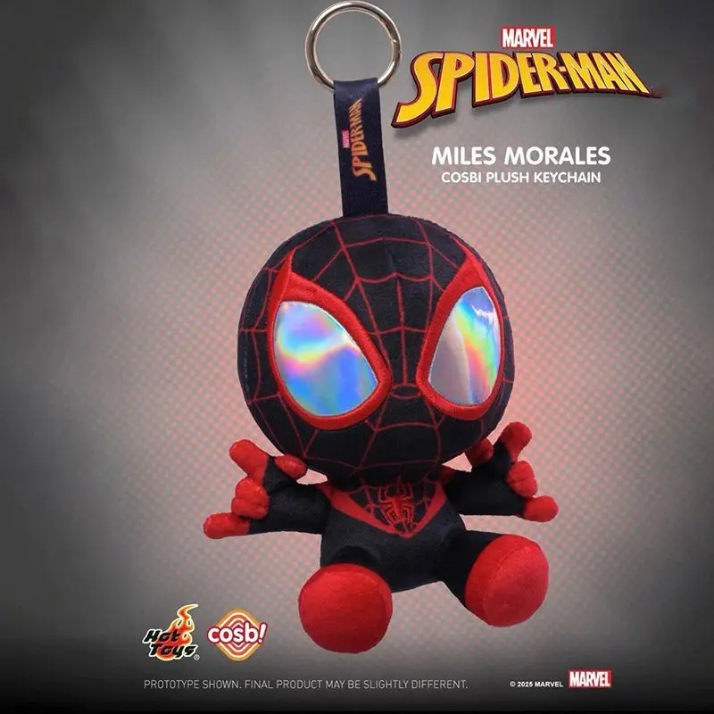 سلسلة مفاتيح من Hot Toys Cosbi Spider-Man Blind Box - Ghost-Spider Gwen Scarlet Spider Venom هدية لطيفة للبطل الخارق قابلة للجمع