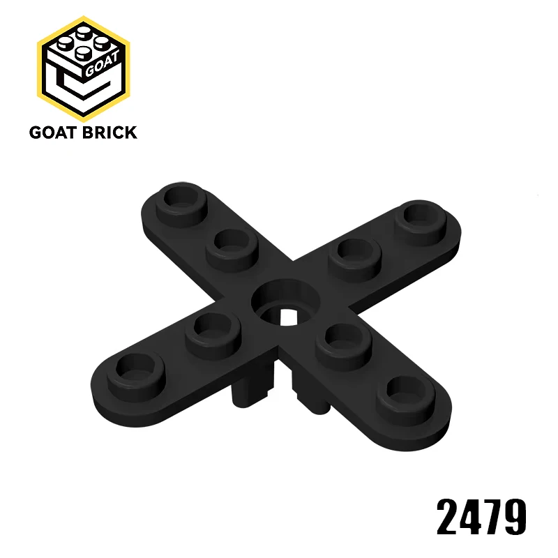 10Pcs MOC Parts 2479 Propeller 4 Blade 5 Diameter with Rounded Ends Open Hub Bricks DIY Building Blocks Particle Kid Toy Gift