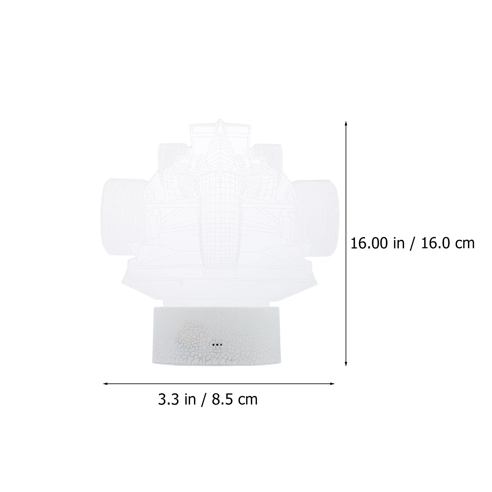 

1Set Touch 3D Night Light Acrylic Racing Shape Colorful LED Visual Illusion Lamp Bedside Gift Visual Night Light