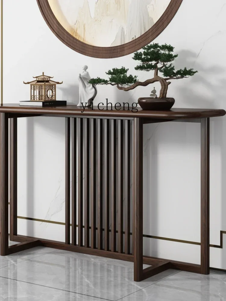 i10.12-Entry Entry Living Room Wall Super Narrow Ugyen Wood Altar Table Solid Wood Entrance Cabinet