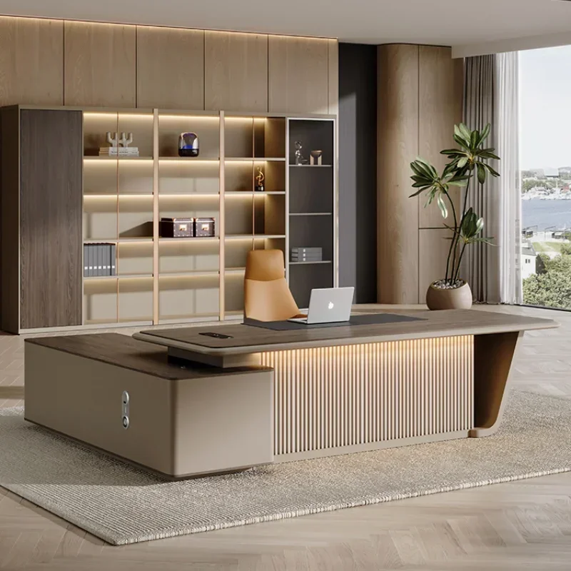 

Drawer Office Computer Desks Storage Wide Long Reading Study Computer Desks Table Wooden Chair Mesa De Escritorio Furniture