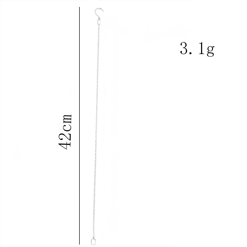 42cm Simple Metal Chain Hook Detachable Extended Length Thick Chains Handmade DIY Wind Chime Crystal Decorative Accessories