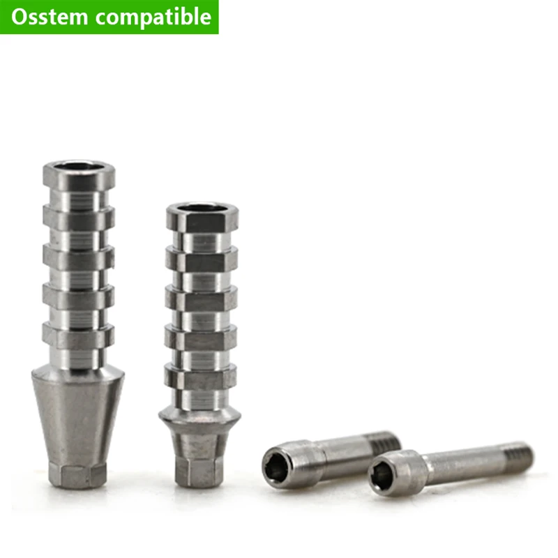 for Osstem Temporary Abutment OEM Titanium Base Abutment with Screw Driver for Dental Implant Systems CAD CAM Compatible