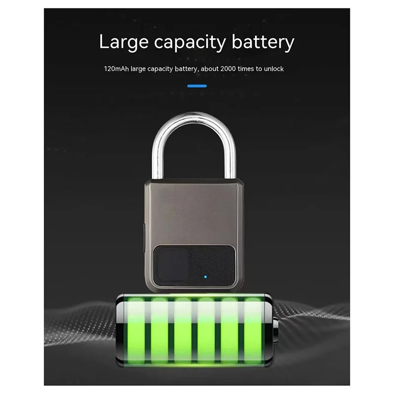 A42Z-สมาร์ทแบบพกพาลายนิ้วมือ Tuya APP Pad ล็อคพร้อม USB Key รองรับเหตุฉุกเฉิน