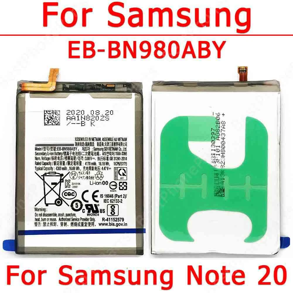 Bateria para Note 8, 9, 10 Plus, 10 +, 20 Ultra, 5G, Substituição Li-ion para Samsung, Peças Sobressalentes para Celular