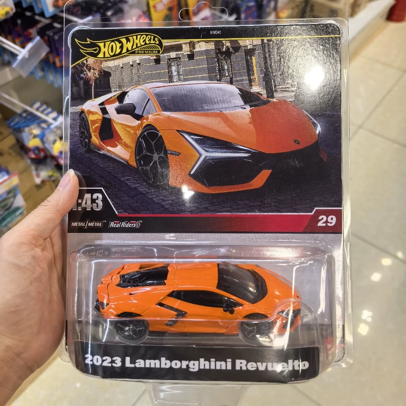 Hot Wheels Premium 1:43 Hmd41 2023 Lamborghini Revuelto Diecast Alloy Ornament Collectible Vehicle Toy Surprise Christmas Gift