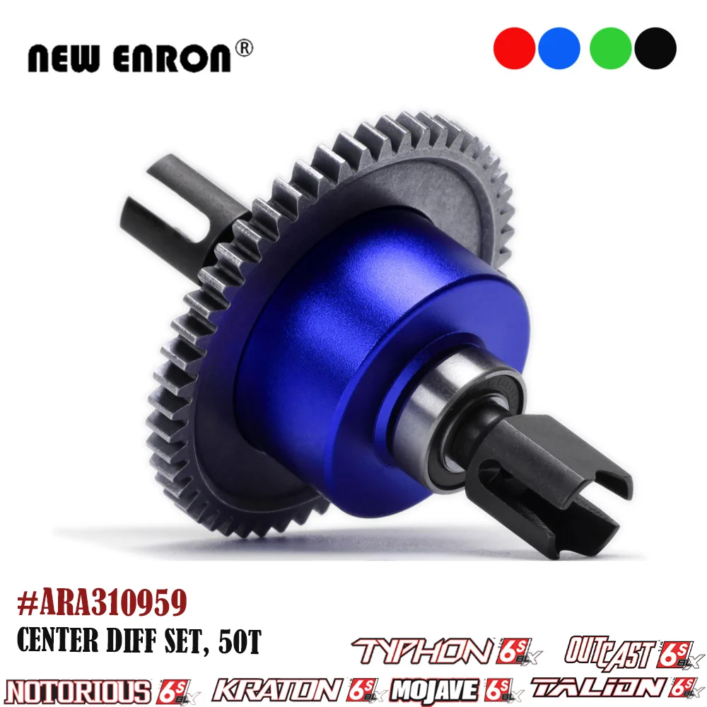 ARA310959 Assembled Center Diff 46T/50T Spur Gear Set For RC Car Arrma 6S 1/7 Mojave 1/8 Karton Typhon Outcast Talion Notorious