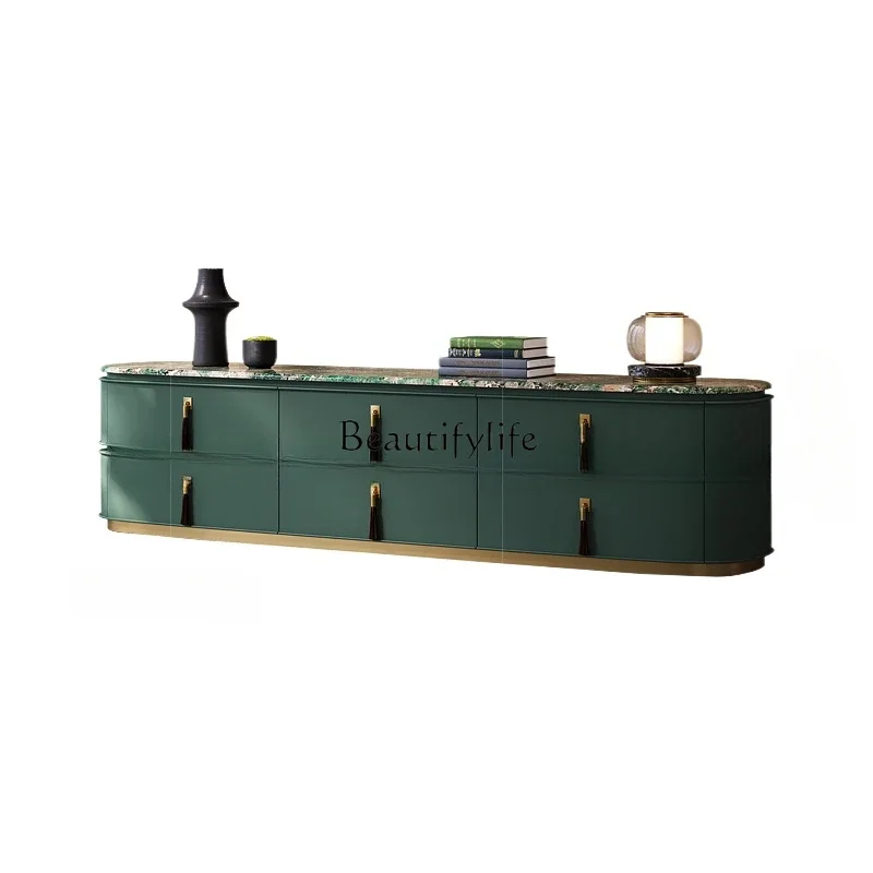 

FG44-*Light luxury TV cabinet large flat-floor villa living room fashion customization post-modern Italian style