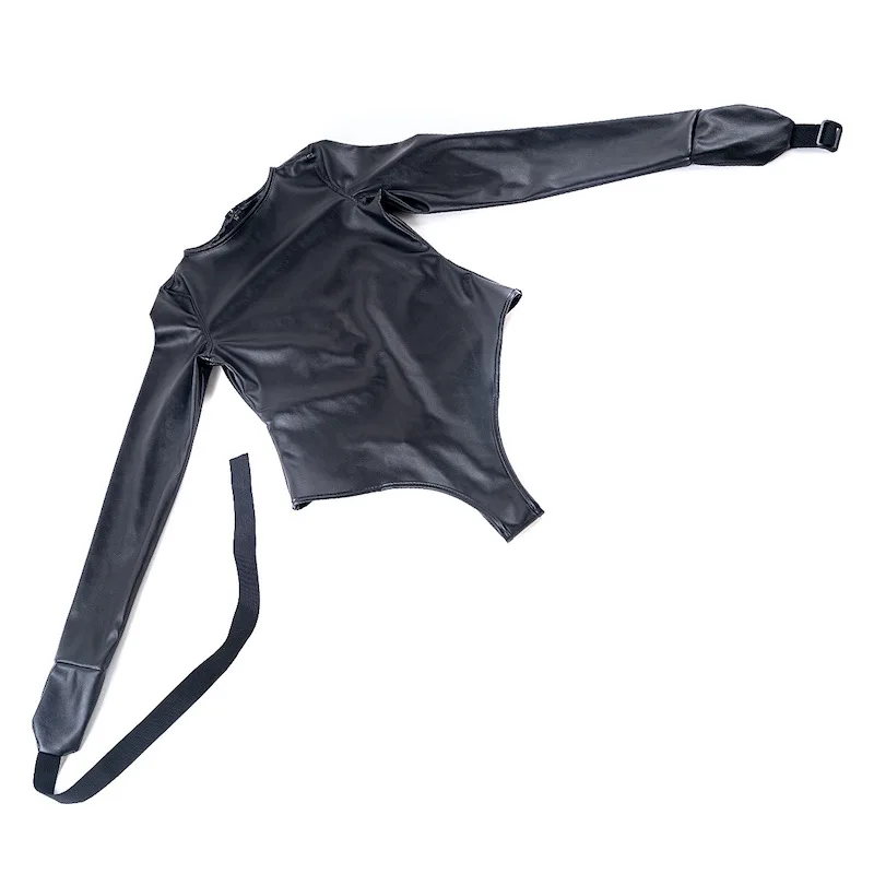 Leather Straitjacket Body Restraint Bag Arm Bundle Bondage Fetish BDSM Harness Adult Product Exotic Costume Sex Toys for Couples