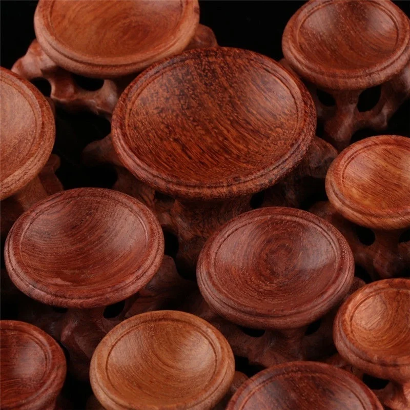 Base de soporte de exhibición de madera de rama ácida para decoración del hogar con esfera de bola de cristal