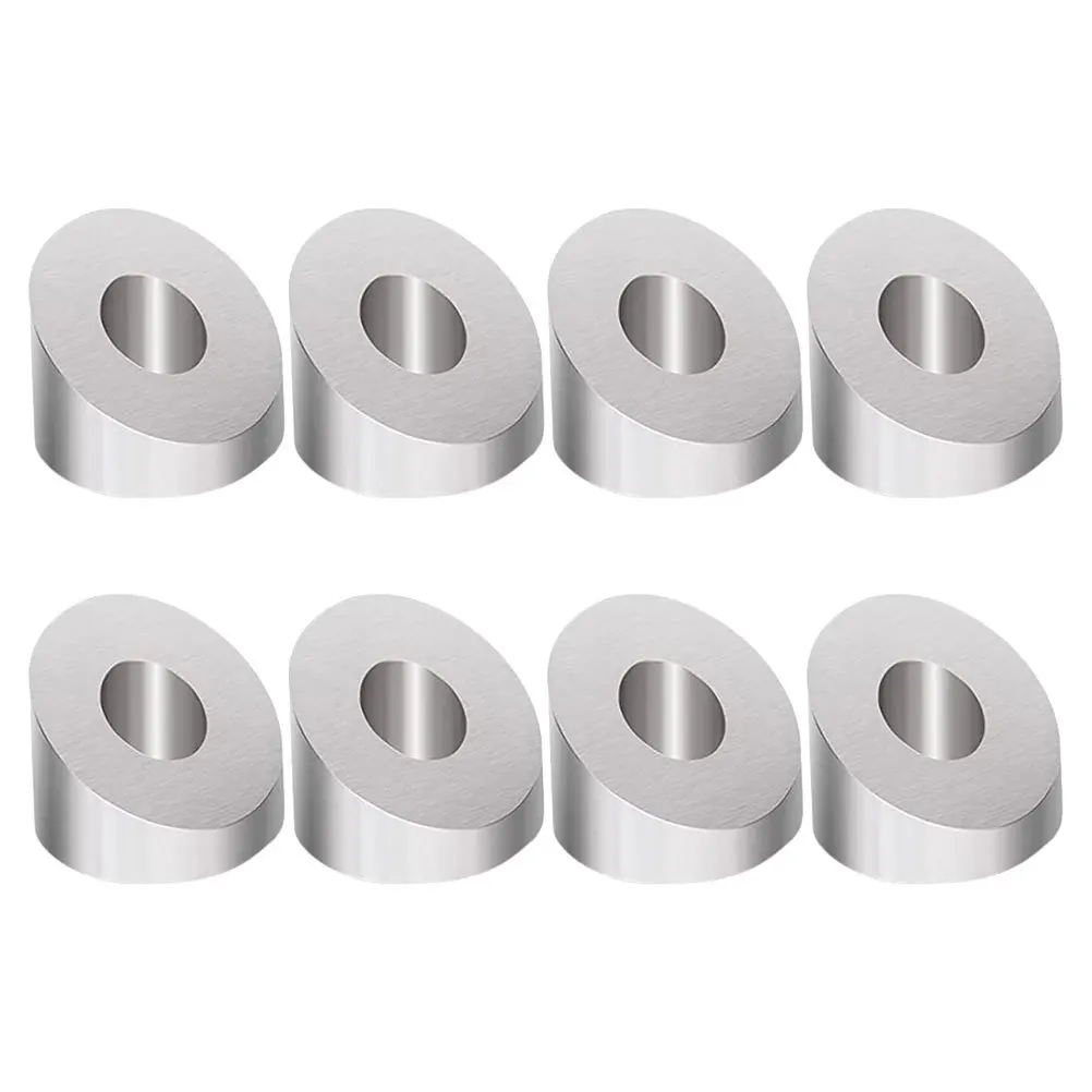 

8pcs Stainless Steel Beveled Washer 35 Degrees Metal Angle Washers For Cable Railing Deck Stair Balusters Hardware Kit