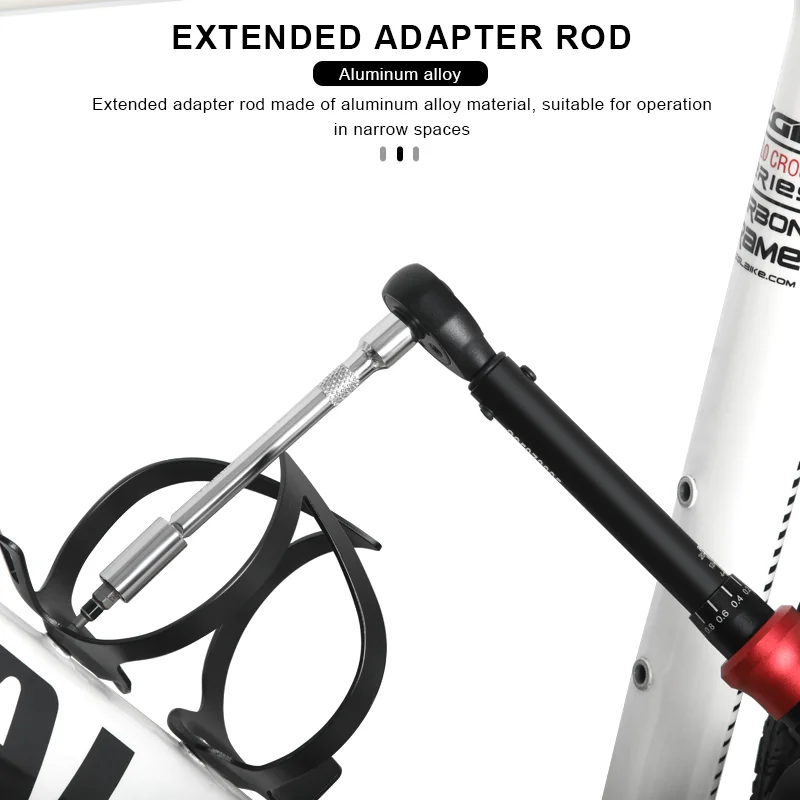 RIDERACE Fahrrad-Drehmomentschlüssel-Set 18-teilig 1/4" Doppelrichtung 2-24Nm Inbusschlüssel-Set Steckschlüssel für Motorrad-Reparatur-Kit Fahrrad – Detail 6