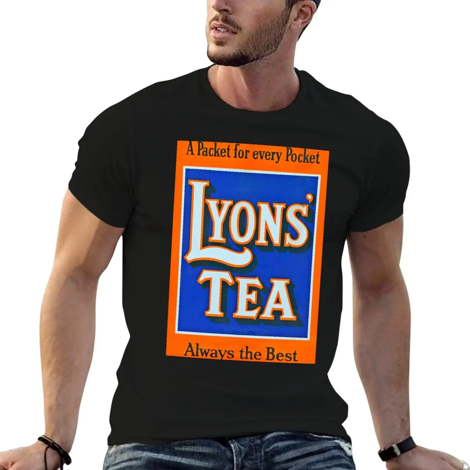 Vintage Lyons Tea enamel advert sign T-Shirt shirts graphic tee cute clothes mens plain t shirts