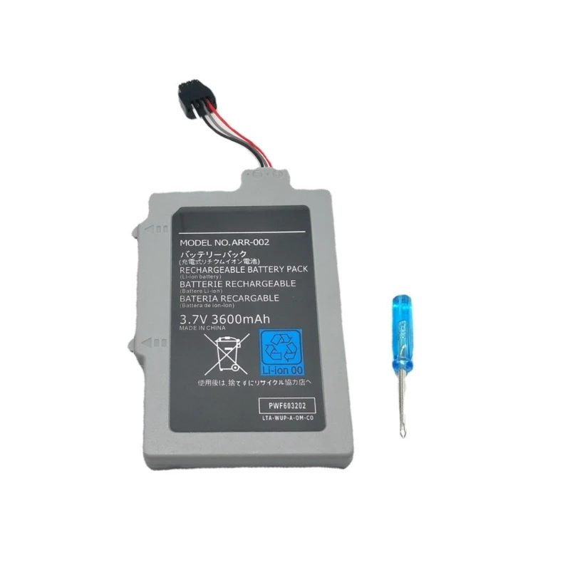 ARR-002 3600mAh Battery Rechargeable Lithium-battery with Screwdriver for WiiU Controller Repalcement Joystick Battery